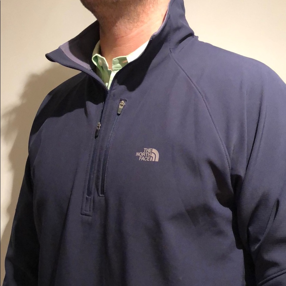Navy Waterproof North Face Pullover 1/4 Zip Jacket - Picture 7 of 8